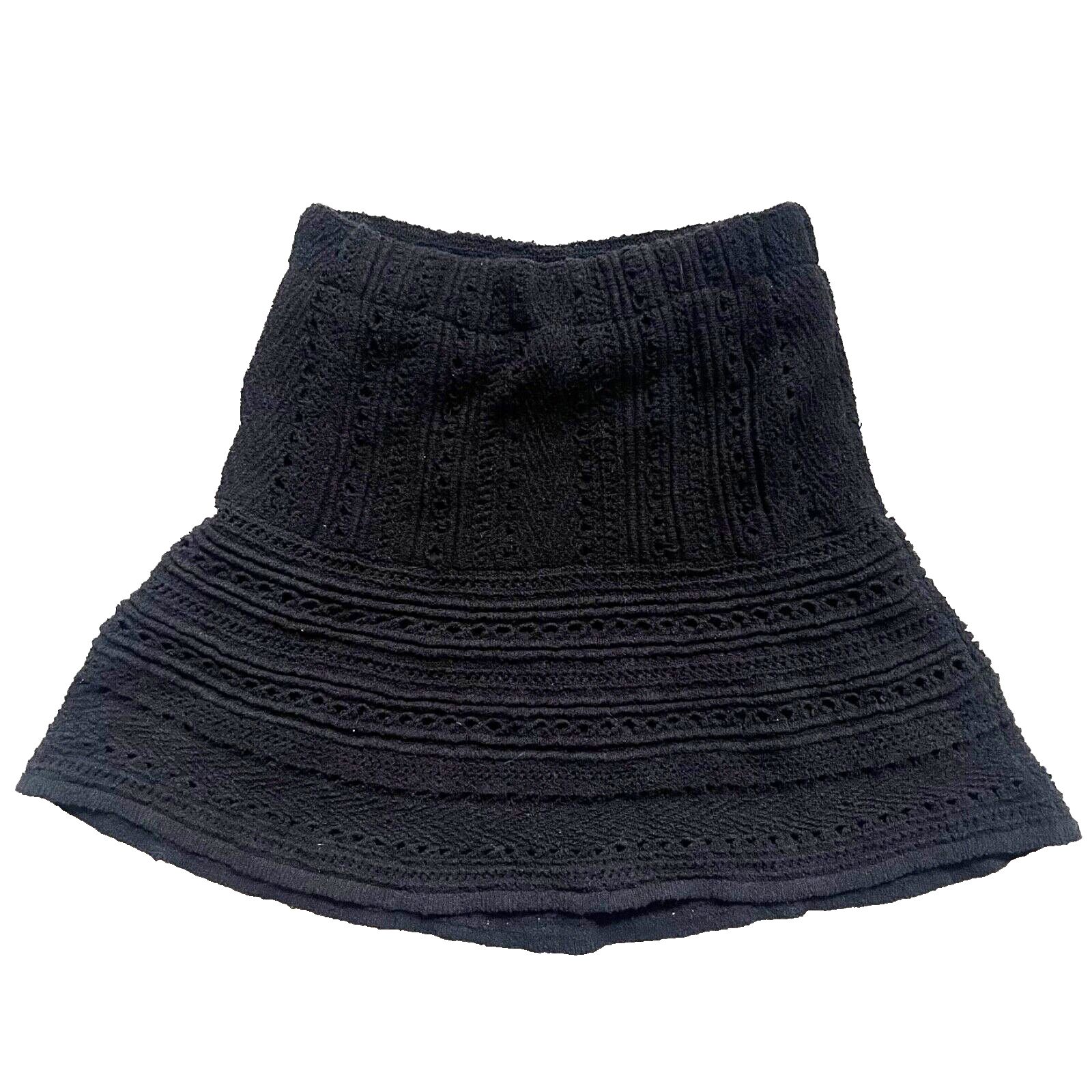 Zara Y2k Skirt Women’s Small Black Knit Mini Goth Holiday Party
